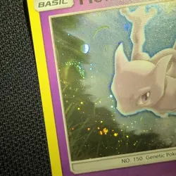 DOUBLE WHOLE SWIRL 🌀💫 Mewtwo SM77 Black Star Cosmos Holo Promo Pokemon Card - Image 2