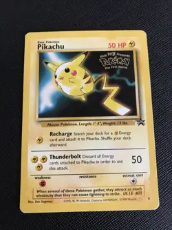 Pokemon TCG Pikachu Wizards Black Star Promos 4 Regular Promo - Image 1