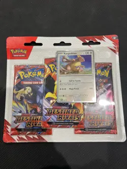 Pokemon TCG Destined Rivals Kangashan 3-Pack Blister - Image 1