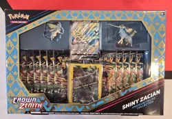 Pokemon Crown Zenith Shiny Zacian Premium Figure Collection Sealed - Image 1