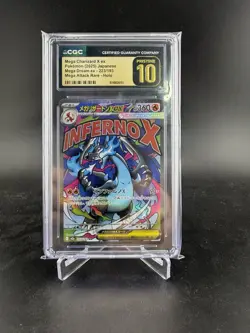 2025 Pokemon Mega Dream Charizard X ex Mega Attack #223/193 CGC 10 Pristine PT - Image 1