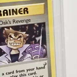 IMPOSTER OAK'S REVENGE 1ST EDITION POKEMON ROCKET 2000 76 PSA 8 (Cracked Slab) - Image 3