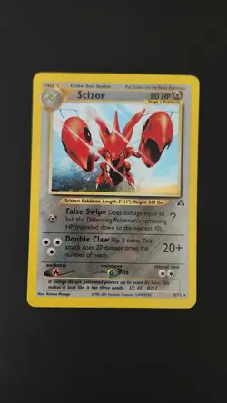 2001 Pokemon Neo Discovery Scizor Holo Rare #10/75 Unlimited MP+ - Image 1
