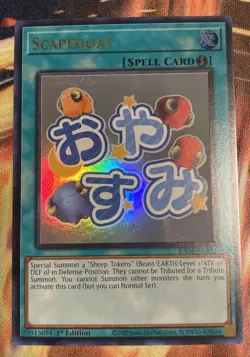YuGiOh! Scapegoat RA05-EN111 Ultra Rare STAMPED ART Rarity Collection 5 NM Card - Image 1