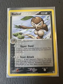 Pokemon TCG Nuzleaf 45/101 Hidden Legends Uncommon card Normal NM - Image 1