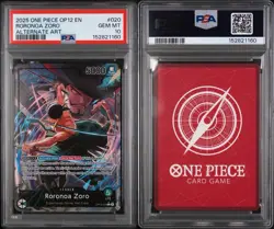 2025 One Piece OP-12 RORONOA ZORO Alt Art, #20 PSA GEM MINT 10 - Image 2