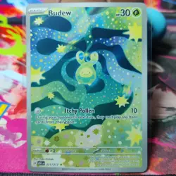 Budew 221/217 IR Full Art Ascended Heroes Near Mint Pokemon Card - Image 1