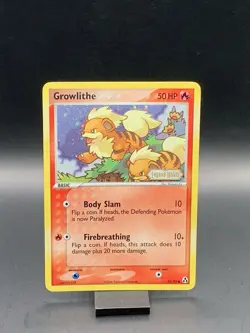 2006 Vintage Pokemon Card TCG Legend Maker Holo Stamped Growlithe 55/92 LP - Image 1