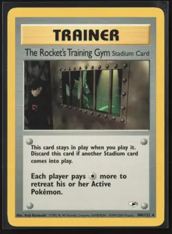 The Rocket's Training Gym Rare Gym Heroes 104/132 MP Pokemon Card - Image 1