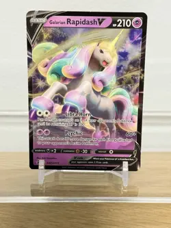 Pokemon Galarian Rapidash v SWSH111 Trading Card Game Promo Card - Image 1
