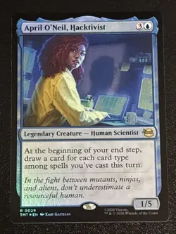 MTG Teenage Mutant Ninja Turtles April O'Neil, Hacktivist Foil 0029 NM Rare - Image 1