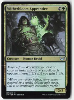 Witherbloom Apprentice Foil U Strixhaven: School of Mages 247 NM - Image 1