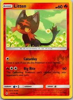Litten 27/214 Common Unbroken Bonds Pokemon Reverse Holo Near Mint - Image 1