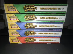SEALED - Set of 5 Ascended Heroes Mega EX Boxes - Pokemon TCG: Mega Evolution - Image 5