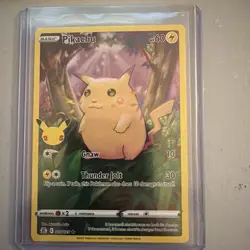 PIKACHU 2021 POKEMON SWORD & SHIELD CELEBRATIONS FULL ART HOLO 005/025 - Image 1