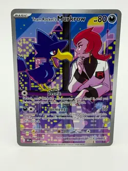 Pokemon Team Rocket's Murkrow Illustration Rare Destined Rivals 200/182 - Image 1
