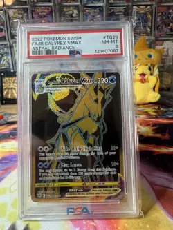 2022 Pokemon SWSH FA/SR Calyrex VMAX Astrial Radiance PSA 8 - Image 1