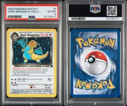 2000 Pokemon Team Rocket Dark Dragonite #5 EX-MT 6 - Image 2
