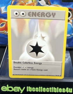 Pokemon Card Base Set #096/102 Double Colorless Energy Uncommon WOTC 2000 LP F/S - Image 1