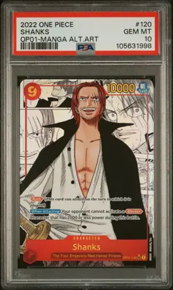 2024 ONE PIECE PRB01-PREM BOOSTER -ONE PIECE CARD THE BEST- #120 SHANKS PSA 10 - Image 1