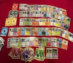 134 Pokemon playing cards pre-owned (mixture of cards) - Image 1
