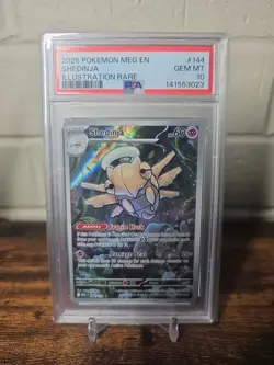 Pokemon TCG Mega Evolution Shedinja Card 144/132 Illustration Rare PSA 10 - Image 1