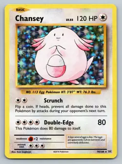 Pokemon TCG XY Evolutions Chansey Holofoil Card 70/108 LP - Image 1