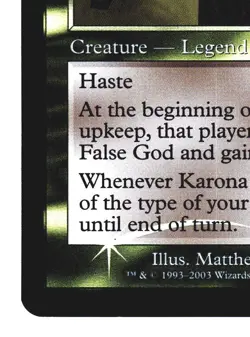 Magic The Gathering MTG - Scourge SCG 2003 - #138 Karona, False God FOIL x1 - Image 4