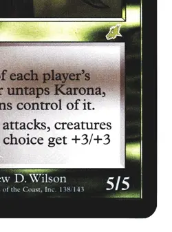 Magic The Gathering MTG - Scourge SCG 2003 - #138 Karona, False God FOIL x1 - Image 5