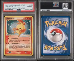 2004 Pokemon Gold Star Ex Team Rocket Returns #108 Torchic Holo PSA 8 POP 216 - Image 2