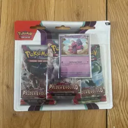 Pokemon TCG Paldea Evolved Triple Blister Tinkatink New & Sealed - Image 1