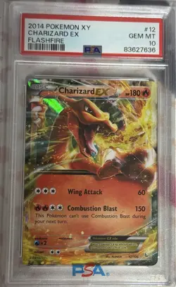 2014 Pokemon XY Flashfire Charizard Ex 12/106 PSA 10 - Image 1