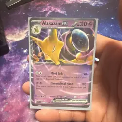 Pokemon Alakazam ex 065/165 Double Rare Holo Scarlet & Violet 151 Mind Jack - Image 1