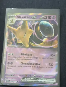 Alakazam Ex 65/165 Scarlet & Violet 151 Cosmic Holo Rare Pokemon TCG NM+ MINT - Image 1