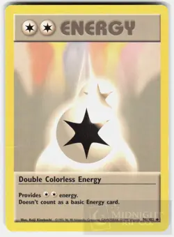 POKEMON DOUBLE COLORLESS ENERGY 96 BASE SET UNLIMITED HP - Image 1