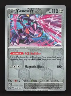 Genesect 040/064 Uncommon Shrouded Fable Pokemon Reverse Holo Near Mint - Image 1