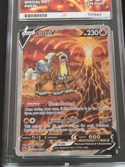 Pokemon Entei V GG36/GG70 Crown Zenith Special Art Rare 2023 ACE 10 GEM MINT - Image 2