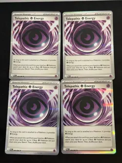 4X Telepathic Psychic Energy 088/088 Playset Pokemon Perfect Order Holo - Image 1