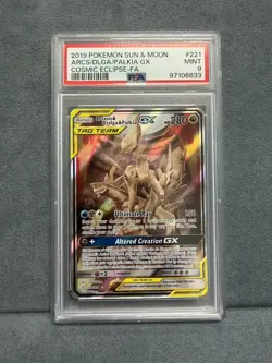 Arceus Dialga Palkia GX 221/236 Pokemon Cosmic Eclipse - PSA 9 Mint - Image 1