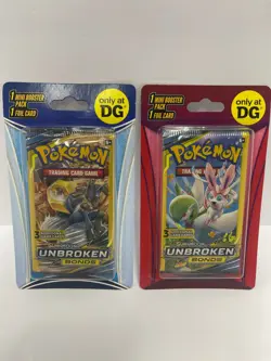 2x Pokemon TCG Unbroken Bonds DG Blister Dollar General 1 Red 1 Blue UBDGB - Image 1