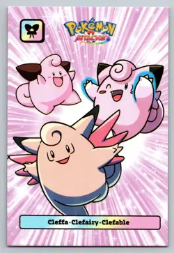 Cleffa Clefairy Clefable Attacks 2 Database Johto Cracked Ice Holo Pokemon - Image 1