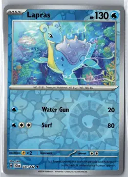 LAPRAS 31/142 UNCOMMON STELLAR CROWN POKEMON REVERSE HOLO NM - Image 1