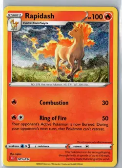 RAPIDASH 005/034 HOLO TCG CLASSIC CHARIZARD POKEMON NM - Image 1
