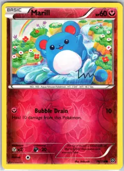 Marill 76/114 Common Reverse Holo Card XY - Steam Siege Pokemon TCG LP - Image 1