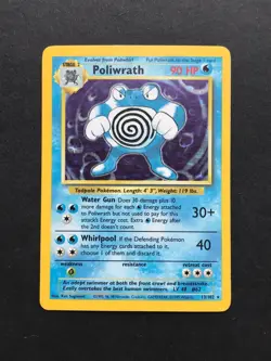 Poliwrath 13/102 Base Set Holo - Vintage Pokemon Card WOTC 1999 – Played - Image 1