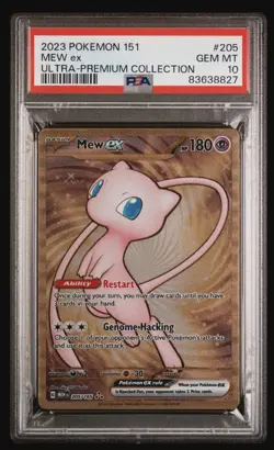Pokemon PSA 10 GEM MT Mew ex 205/165 Ultra Premium Collection METAL CARD - Image 1