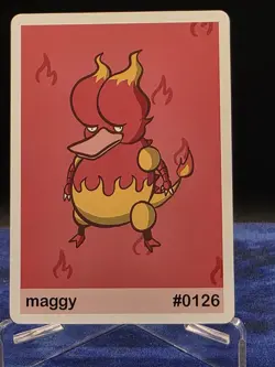Pookiemoot Maggy #0126 Magmar Parody Card Fan Art Derpy - Image 1