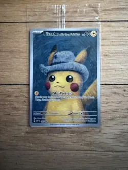 SEALED PIKACHU VAN GOGH WITH GREY FELT HAT PROMO POKEMON CARD - Image 1