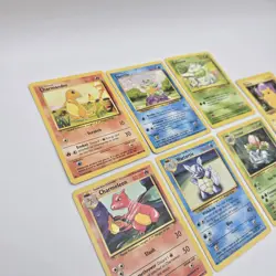 1999 Pokemon Base Set Bulbasaur, Squirtle, Charmander, Pikachu (Lot Of 7 Cards - Image 4