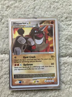 RHYPERIOR LV. X Black Star Promo POKEMON 2008 Foil Holo TCG Trading Card DP29 - Image 1